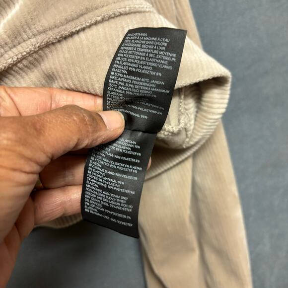 Divided Velvet Ribbed Cropped Sweater Crewneck Corduroy Womens Small Preppy Y2K - Picture 4 of 9